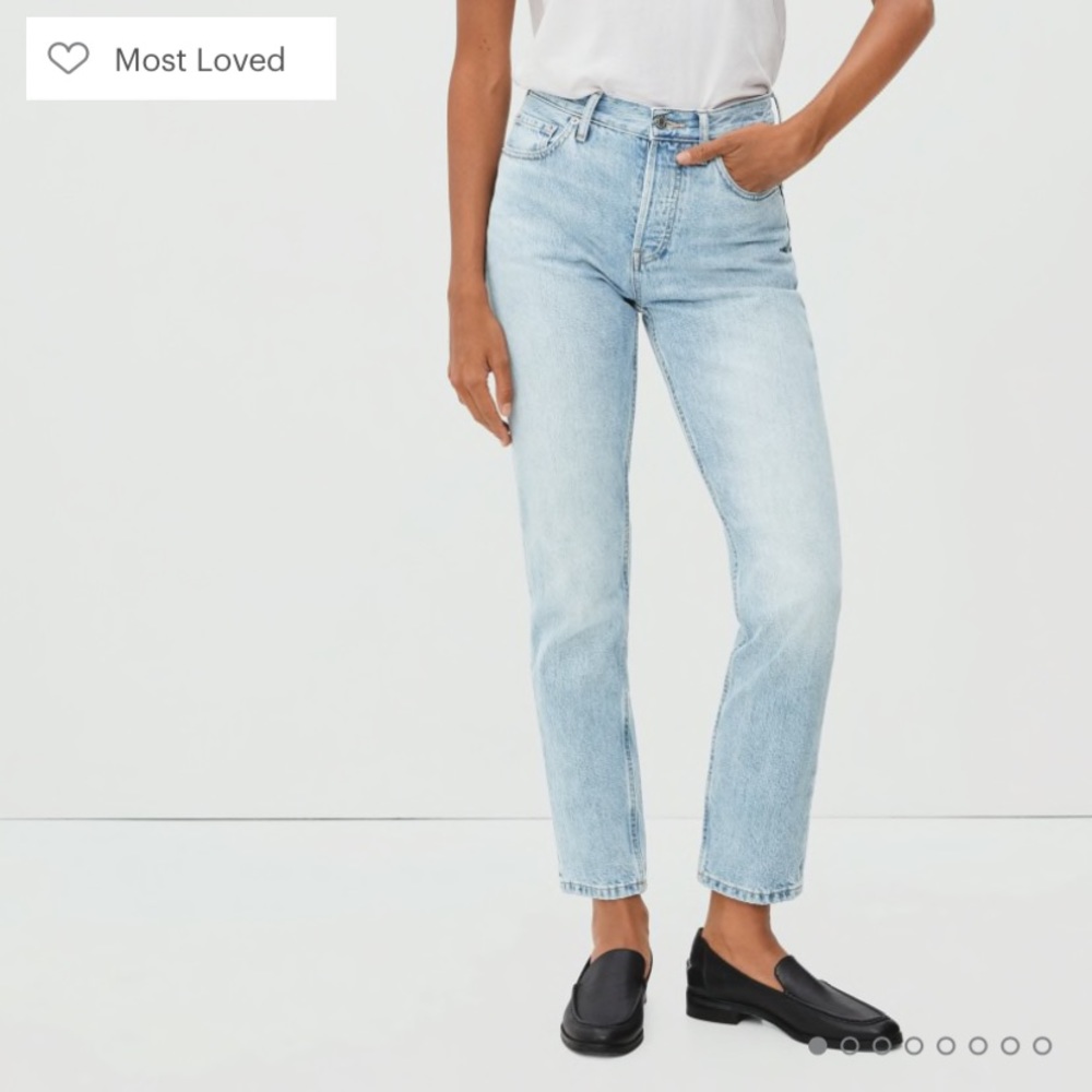 everlane 90’s cheeky jean vintage sunbleached blue 25 ANKLE